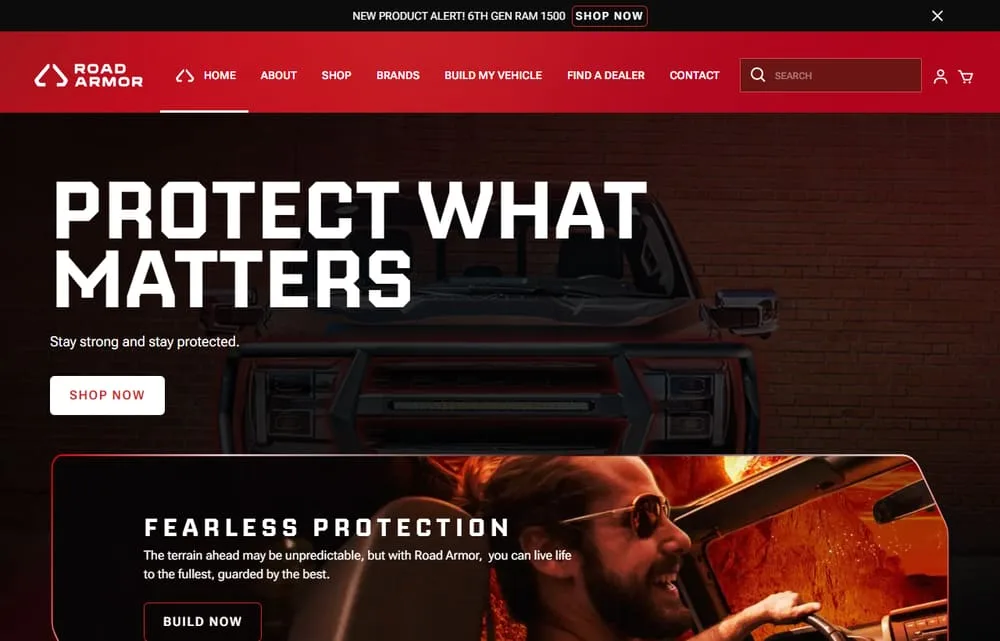 Road Armor Shopify storefront